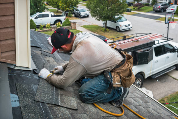 Professional Roofing technician working in Olanta, PA